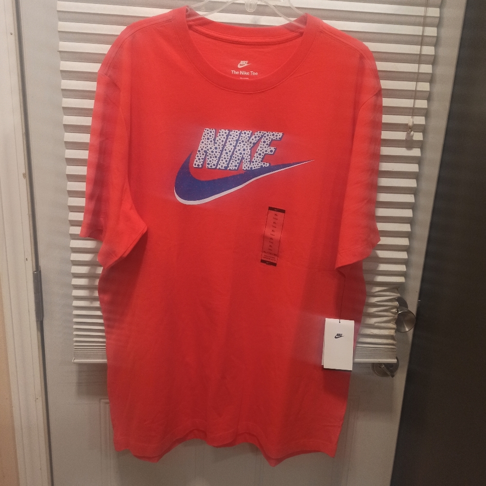Nike Men's DRI-fit-pullover Orange T-shirt NWT